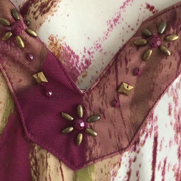 Alfred Dunner Multi Burgundy Top - Picture 2 of 3